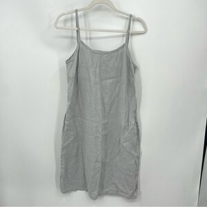 Linen Cloud gray 100% Linen dress from home to home Sz S made in Lithuania